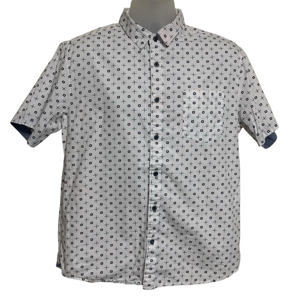 Level Ten Couture Button Down T-Shirt Mens Size L